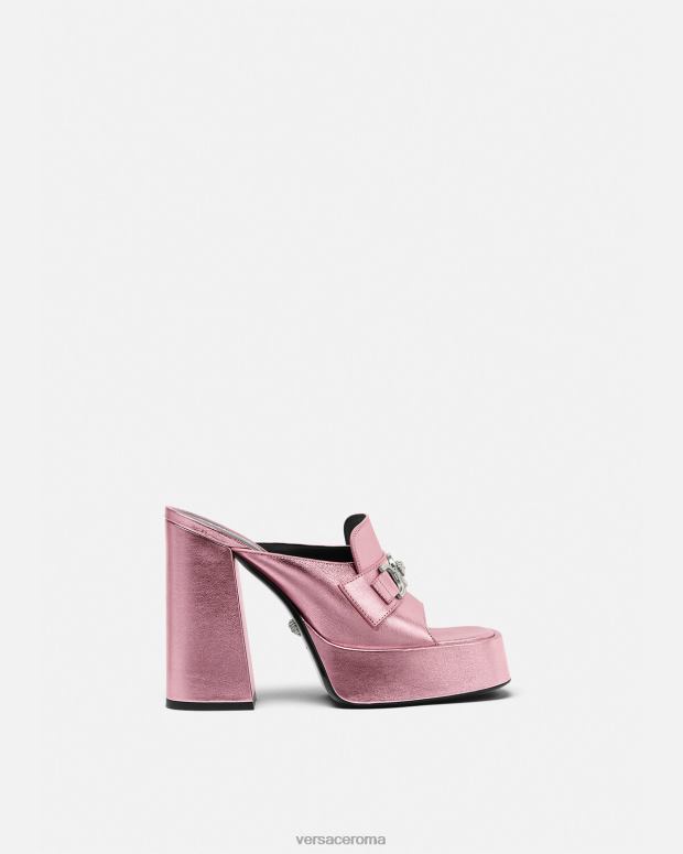 esso Versace donne Sabot con plateau Medusa '95 rosa JT08Z444 scarpa