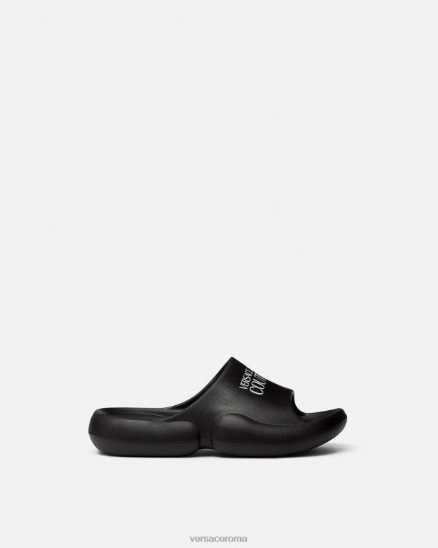 esso Versace donne diapositive di tago nero JT08Z2268 scarpa