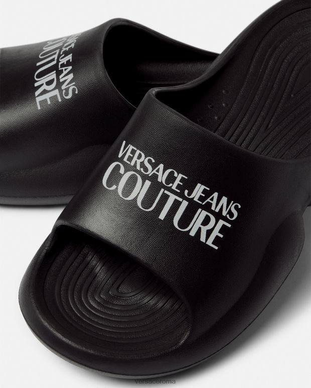 esso Versace donne diapositive di tago nero JT08Z2268 scarpa