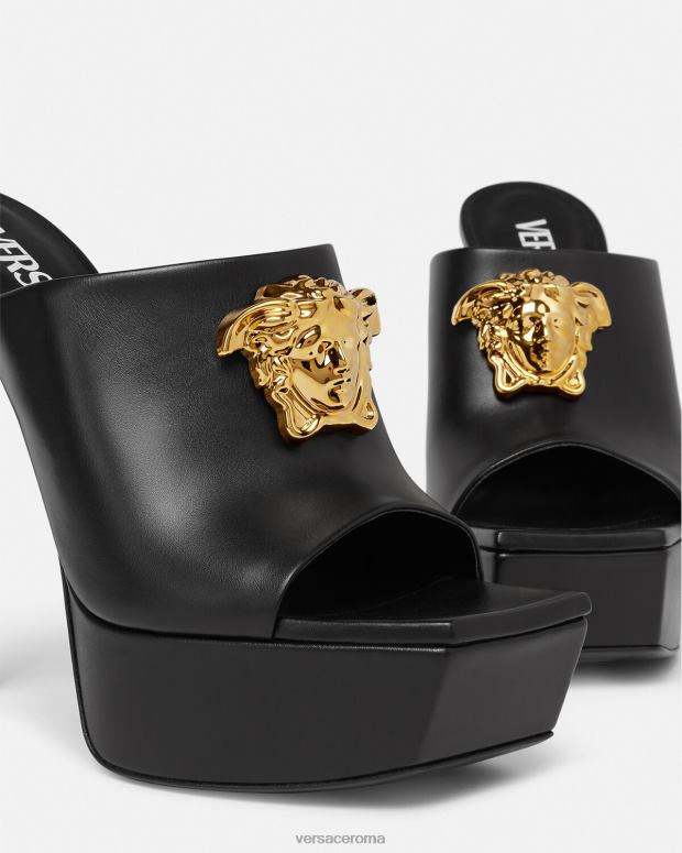 esso Versace donne sabot con plateau la medusa nero JT08Z448 scarpa