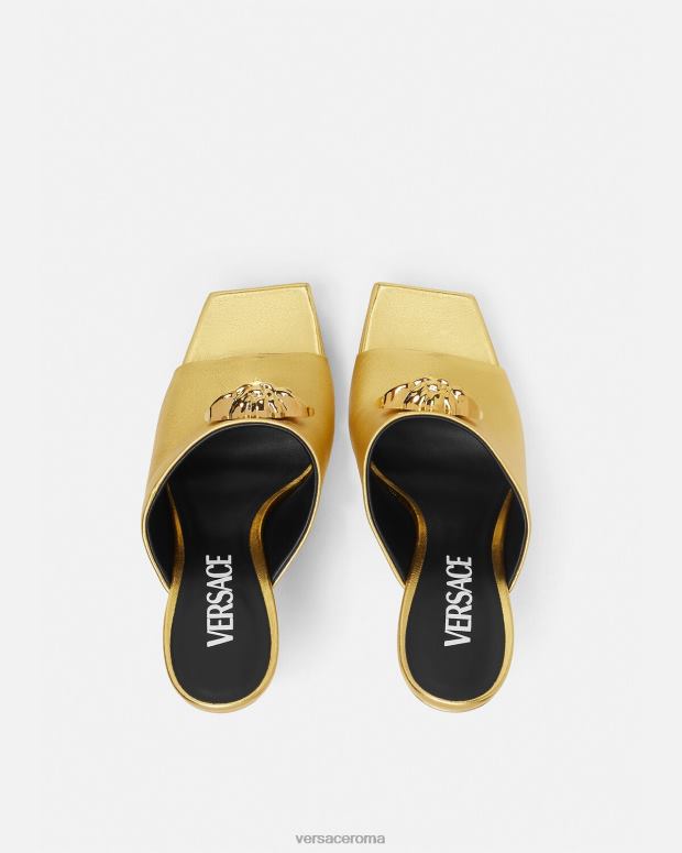 esso Versace donne sabot con plateau la medusa oro JT08Z466 scarpa