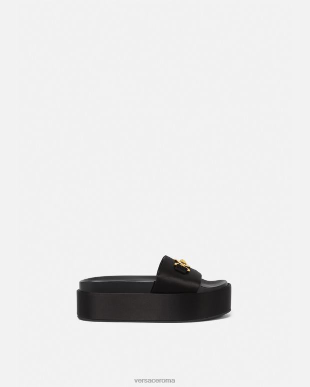 esso Versace donne sandali con plateau Medusa '95 nero JT08Z455 scarpa