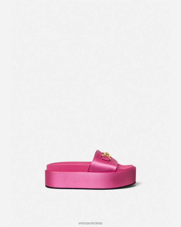 esso Versace donne sandali con plateau Medusa '95 rosa JT08Z454 scarpa