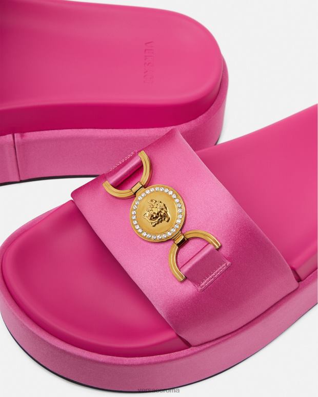 esso Versace donne sandali con plateau Medusa '95 rosa JT08Z454 scarpa