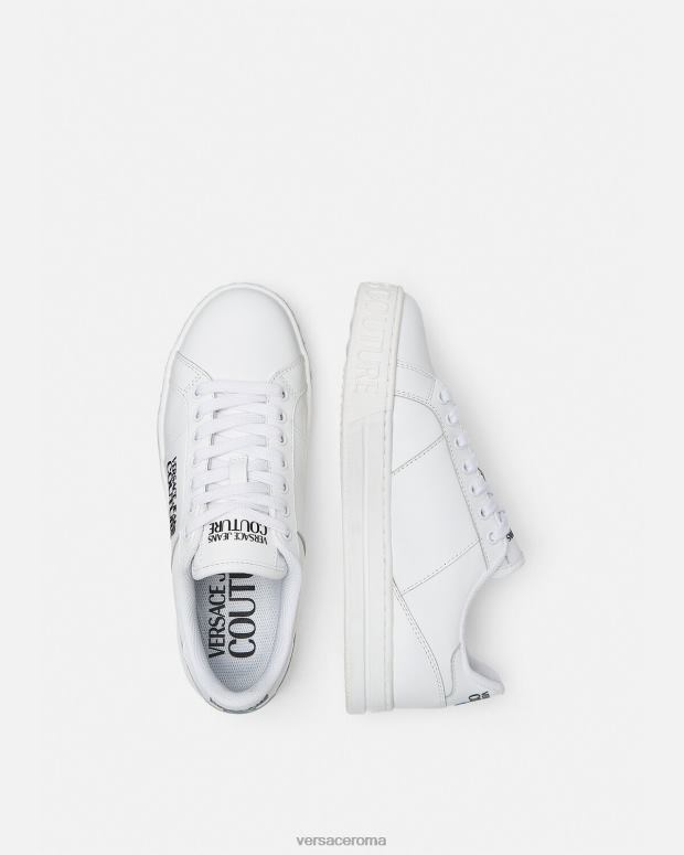 esso Versace donne scarpe da ginnastica corte 88 bianco JT08Z2313 scarpa