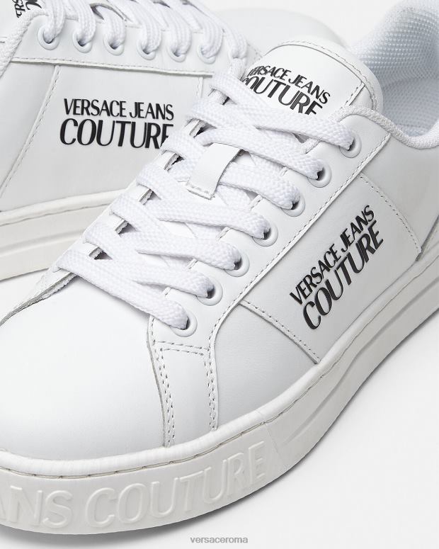 esso Versace donne scarpe da ginnastica corte 88 bianco JT08Z2313 scarpa