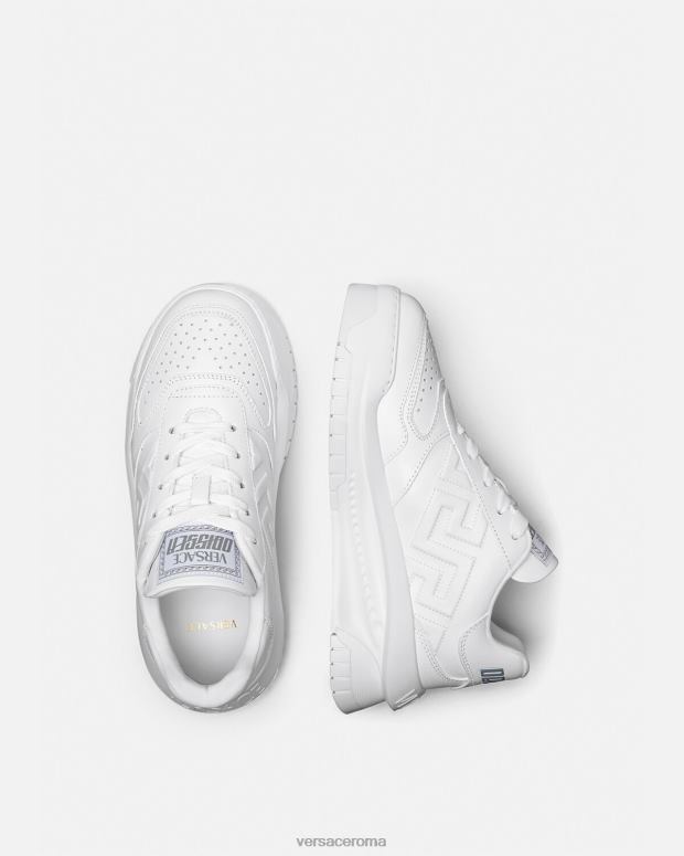 esso Versace donne scarpe da ginnastica greca odissea bianco JT08Z503 scarpa
