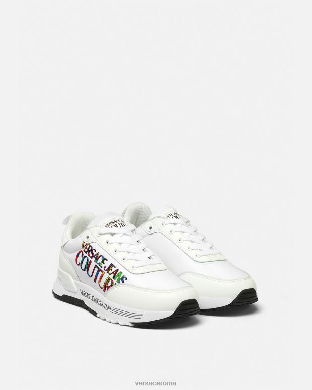 esso Versace donne sneakers con logo dinamico bianco JT08Z2281 scarpa