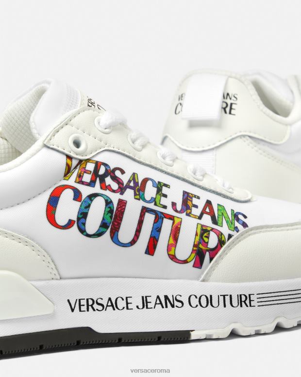 esso Versace donne sneakers con logo dinamico bianco JT08Z2281 scarpa