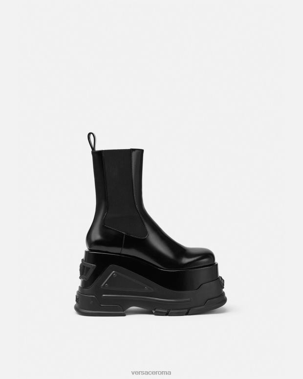 esso Versace donne stivali con plateau inno medusa nero JT08Z474 scarpa
