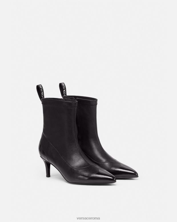 esso Versace donne stivali lula con logo nero JT08Z2272 scarpa