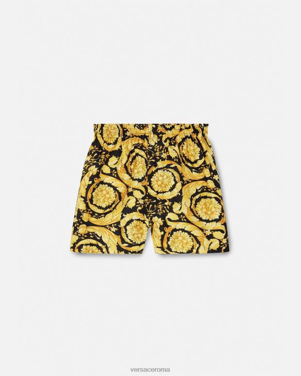 esso Versace donne pantaloncini da pigiama in seta con stampa barocca stampa JT08Z1030 biancheria intima e costumi da bagno