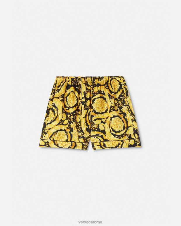 esso Versace donne pantaloncini da pigiama in seta con stampa barocca stampa JT08Z1031 biancheria intima e costumi da bagno