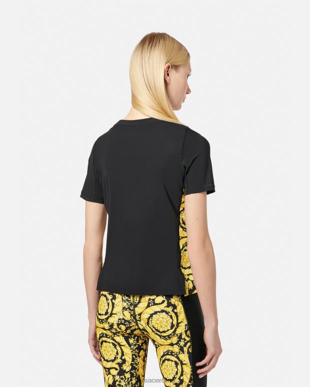 esso Versace donne Maglia da ginnastica barocca nero JT08Z242 vestiario