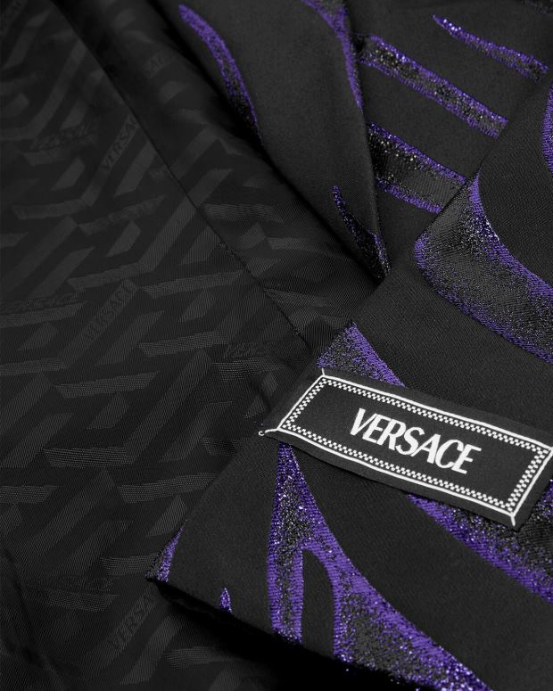 esso Versace donne blazer monopetto zebrato stampa e viola JT08Z114 vestiario