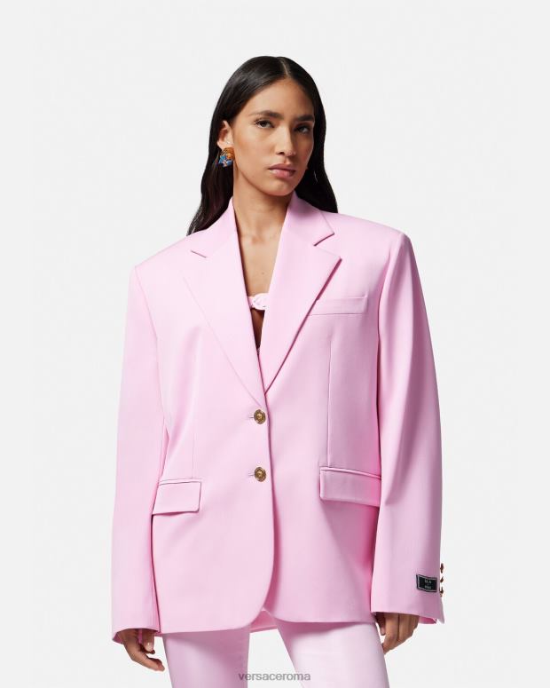 esso Versace donne blazer oversize con Medusa rosa JT08Z105 vestiario