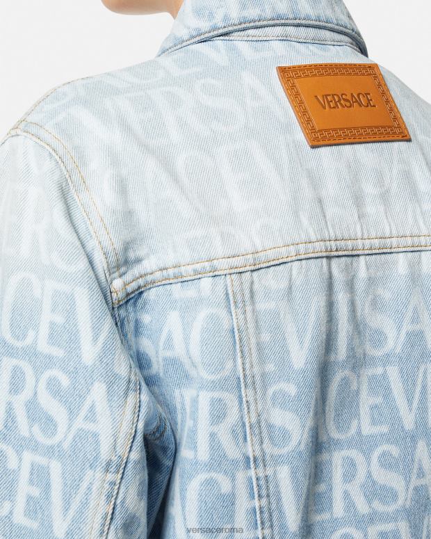 esso Versace donne giacca di jeans integrale blu JT08Z87 vestiario