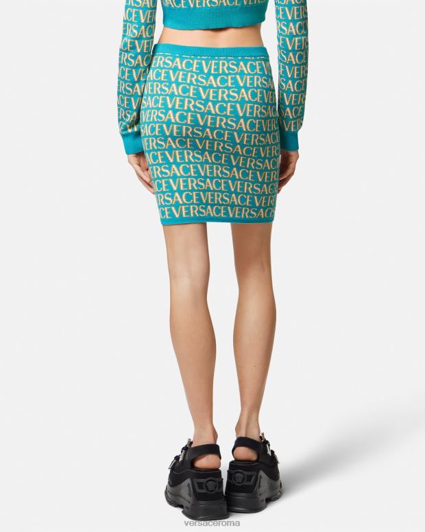 esso Versace donne gonna in maglia integrale stampa JT08Z163 vestiario
