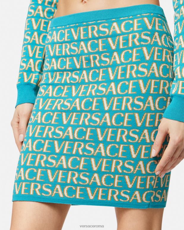 esso Versace donne gonna in maglia integrale stampa JT08Z163 vestiario