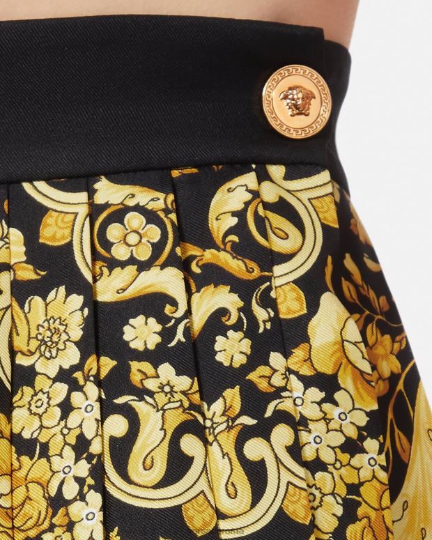 esso Versace donne gonna in seta plissettata barocca stampa JT08Z170 vestiario