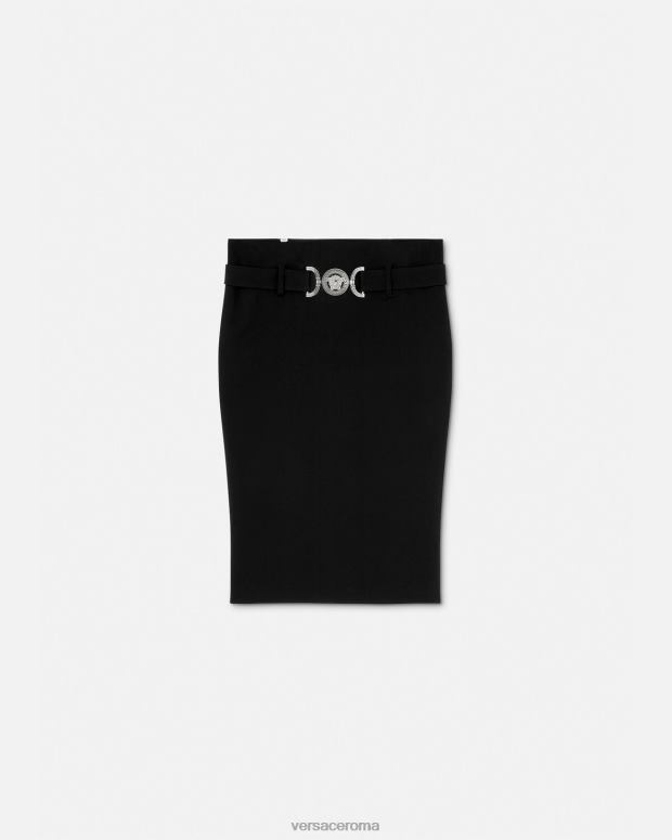 esso Versace donne gonna midi con Medusa '95 nero JT08Z174 vestiario