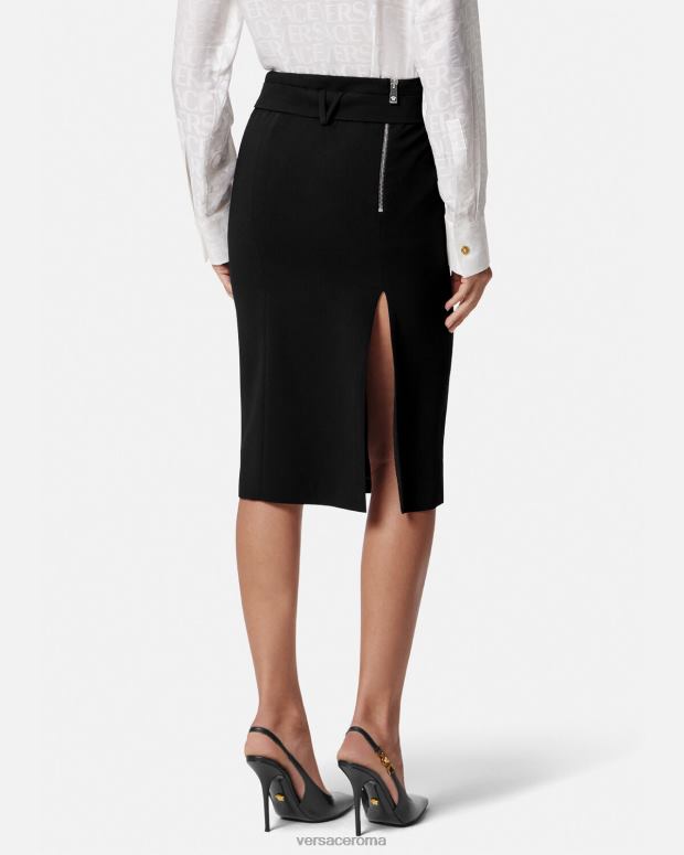 esso Versace donne gonna midi con Medusa '95 nero JT08Z174 vestiario