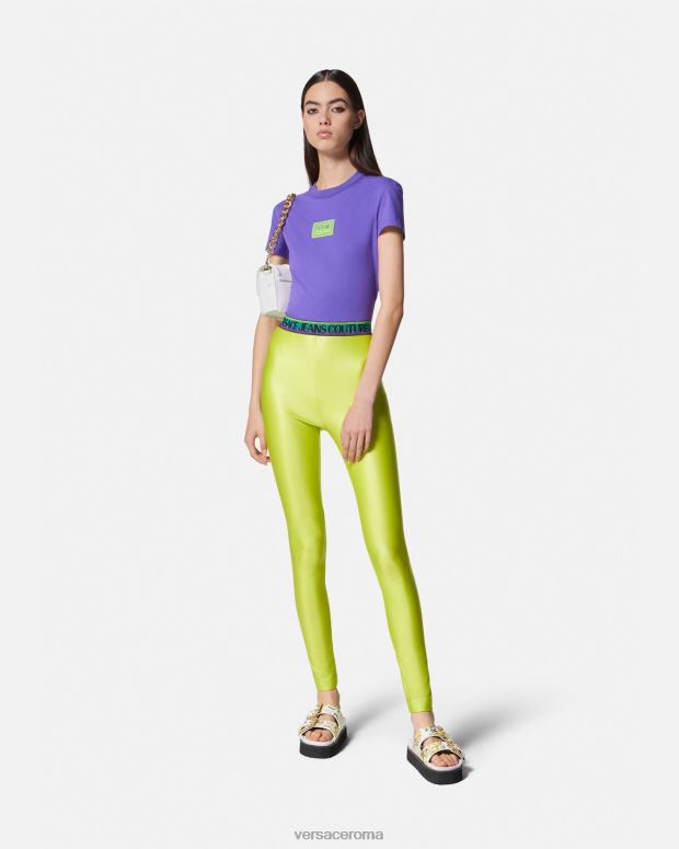 esso Versace donne maglietta corta con numero di pezzo Viola JT08Z2227 vestiario
