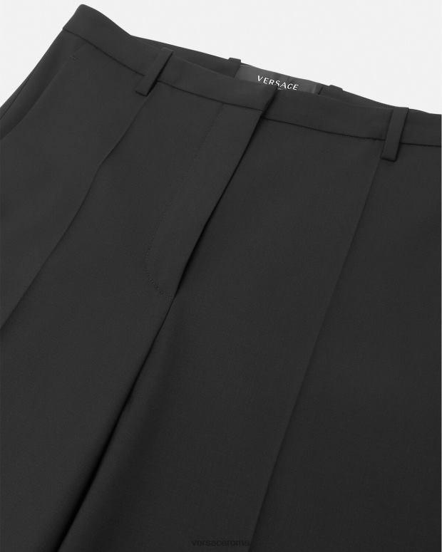 esso Versace donne pantaloni a gamba larga nero JT08Z202 vestiario
