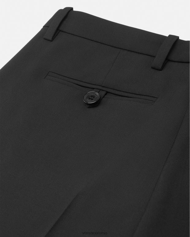 esso Versace donne pantaloni a gamba larga nero JT08Z202 vestiario