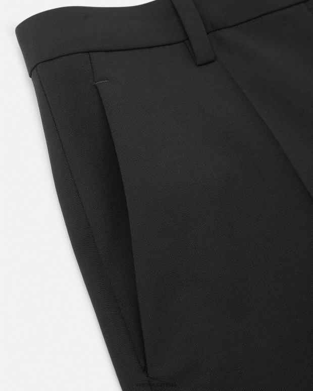 esso Versace donne pantaloni a gamba larga nero JT08Z202 vestiario
