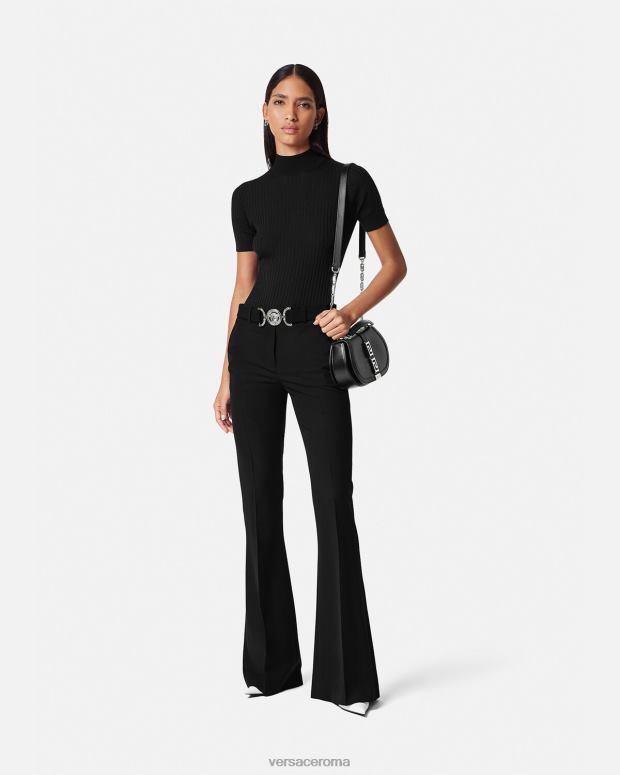 esso Versace donne pantaloni con medusa '95 nero JT08Z118 vestiario