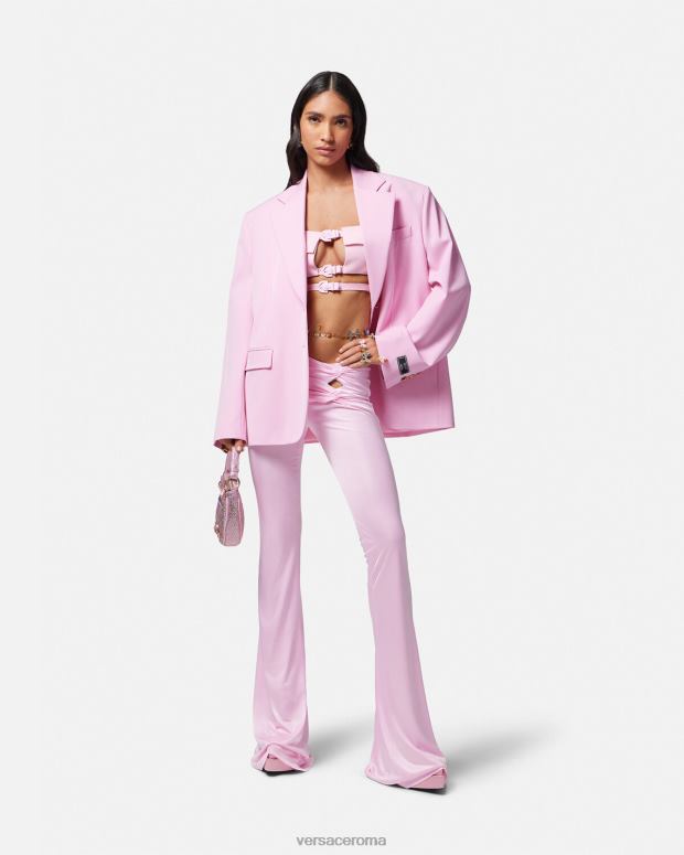 esso Versace donne pantaloni svasati annodati un colore JT08Z122 vestiario