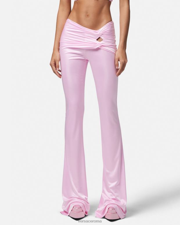 esso Versace donne pantaloni svasati annodati un colore JT08Z122 vestiario