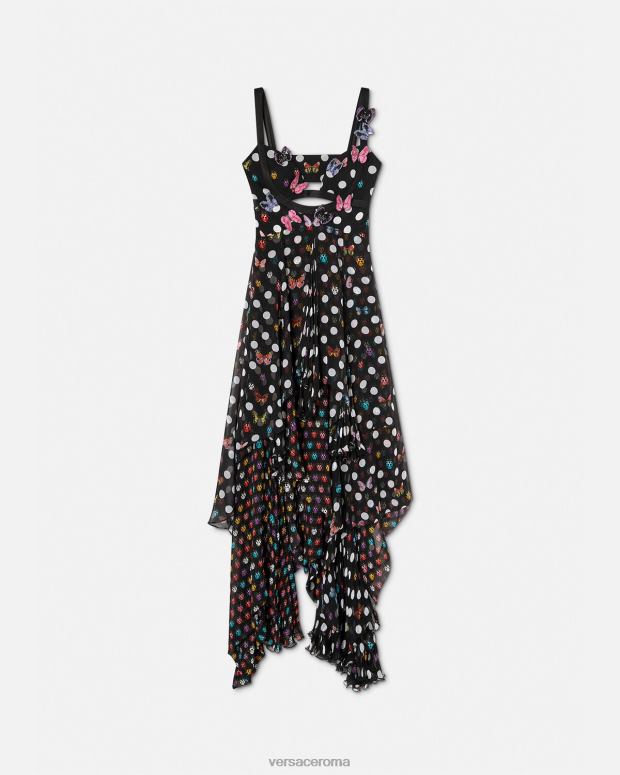 Esso Versace donne abito con farfalle ricamate un colore JT08Z1 vestiario