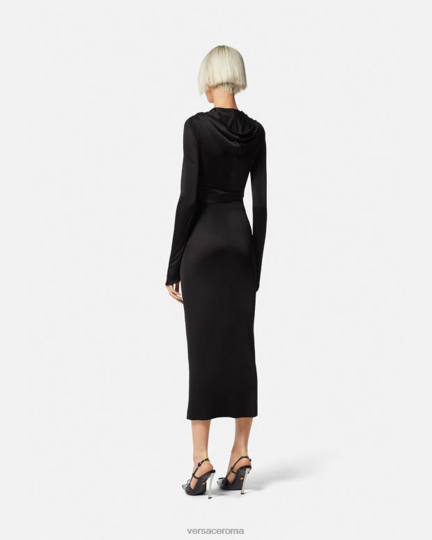 esso Versace donne Abito con cappuccio Medusa '95 nero JT08Z36 vestiario