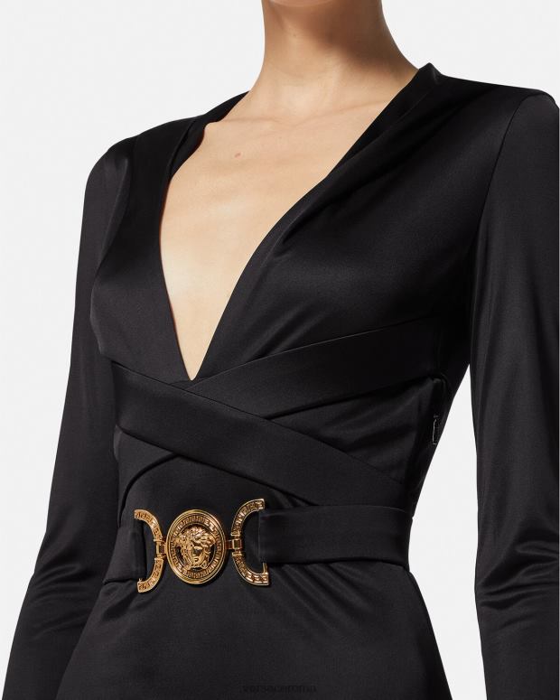 esso Versace donne Abito con cappuccio Medusa '95 nero JT08Z36 vestiario