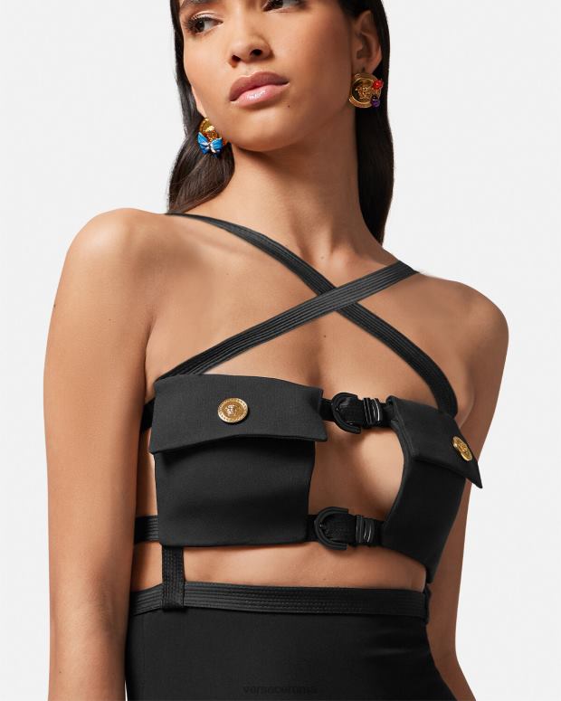 esso Versace donne abito con ritaglio di medusa un colore JT08Z19 vestiario