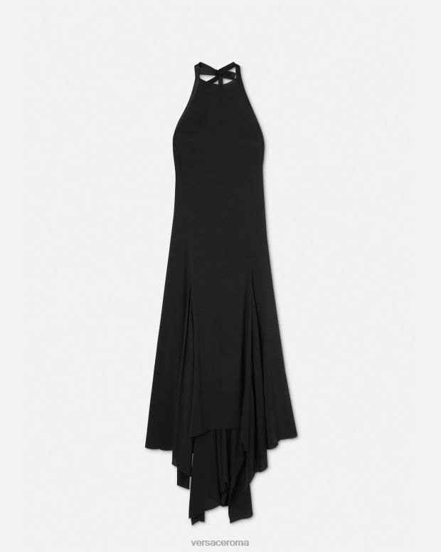 esso Versace donne abito con scollo all'americana con fiocco un colore JT08Z21 vestiario