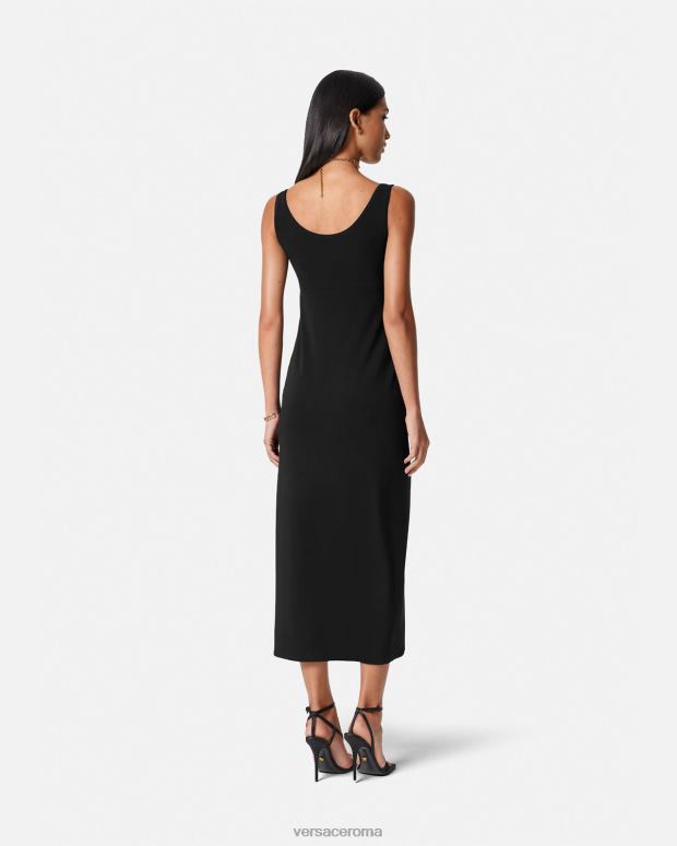 esso Versace donne abito lungo con medusa '95 nero JT08Z44 vestiario