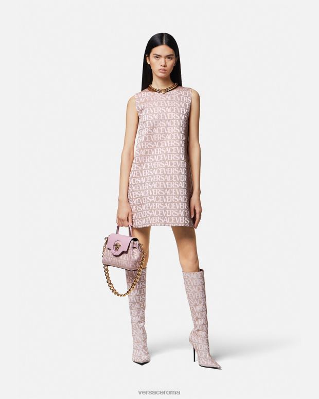 esso Versace donne miniabito integrale rosa e stampa JT08Z26 vestiario