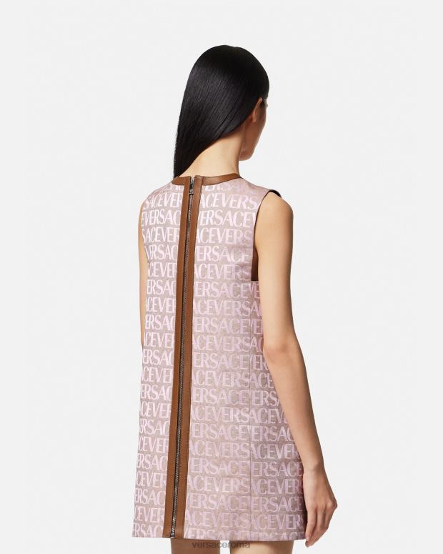 esso Versace donne miniabito integrale rosa e stampa JT08Z26 vestiario