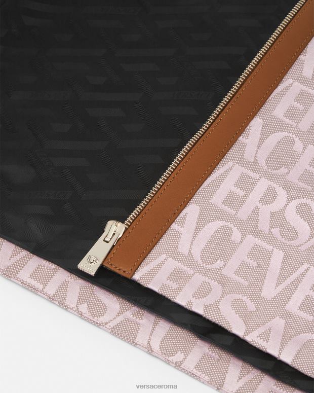 esso Versace donne miniabito integrale rosa e stampa JT08Z26 vestiario