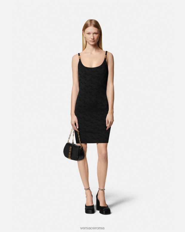 esso Versace donne miniabito medusa '95 la greca nero JT08Z42 vestiario