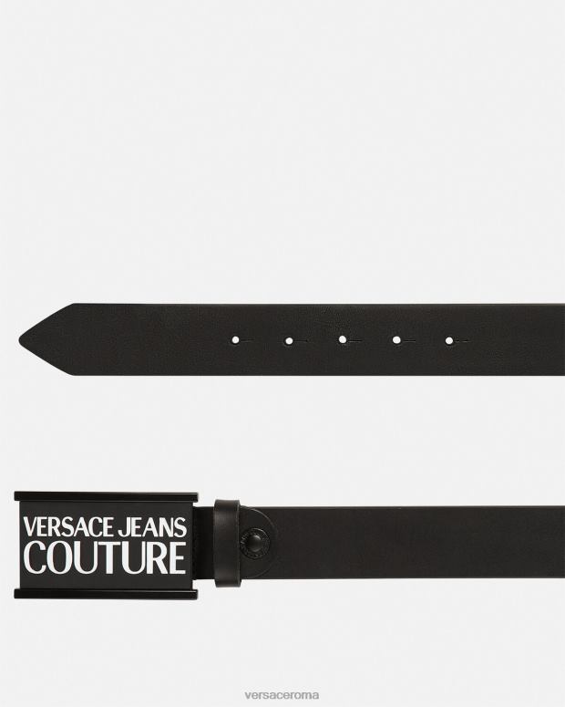 esso Versace uomini cintura con logo nero JT08Z2510 Accessori