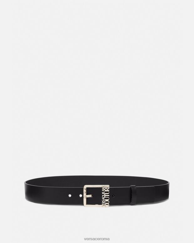 esso Versace uomini cintura con logo oro e nero JT08Z2480 Accessori