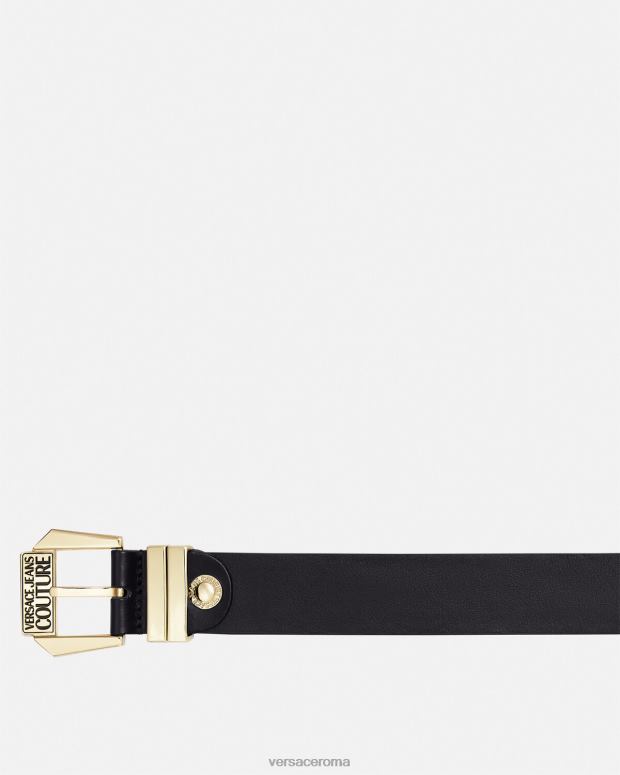 esso Versace uomini cintura con logo oro nero JT08Z2499 Accessori