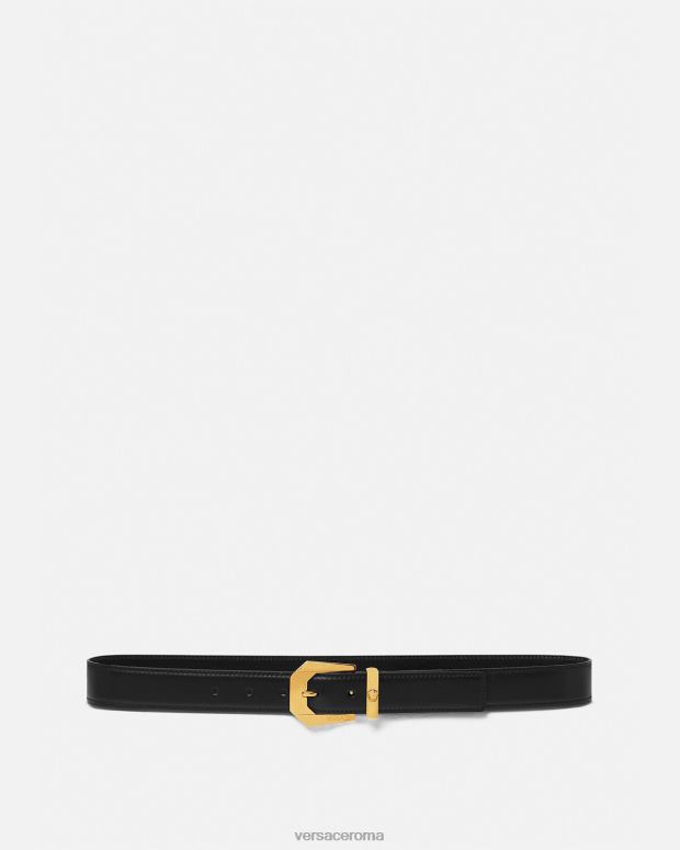 esso Versace uomini cintura in pelle con medusa nero JT08Z1616 Accessori