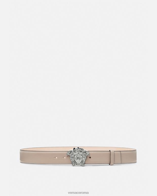 esso Versace uomini cintura in pelle la medusa beige JT08Z1614 Accessori