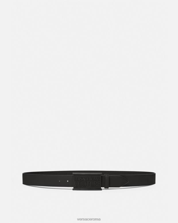 esso Versace uomini cintura tono su tono con logo nero JT08Z2508 Accessori