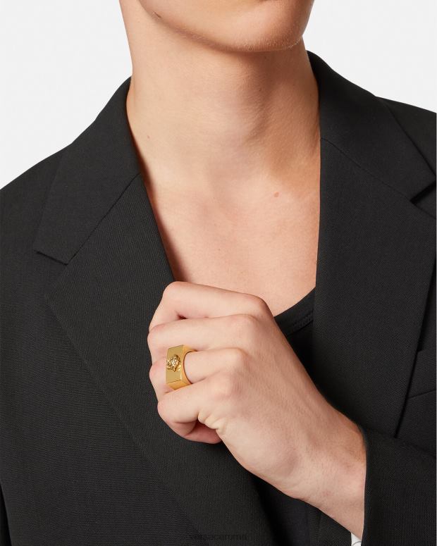 esso Versace uomini anello con logo medusa oro JT08Z1694 Accessori